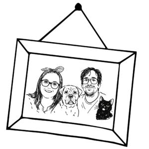 Family Sketch 8.5" x 11" Print