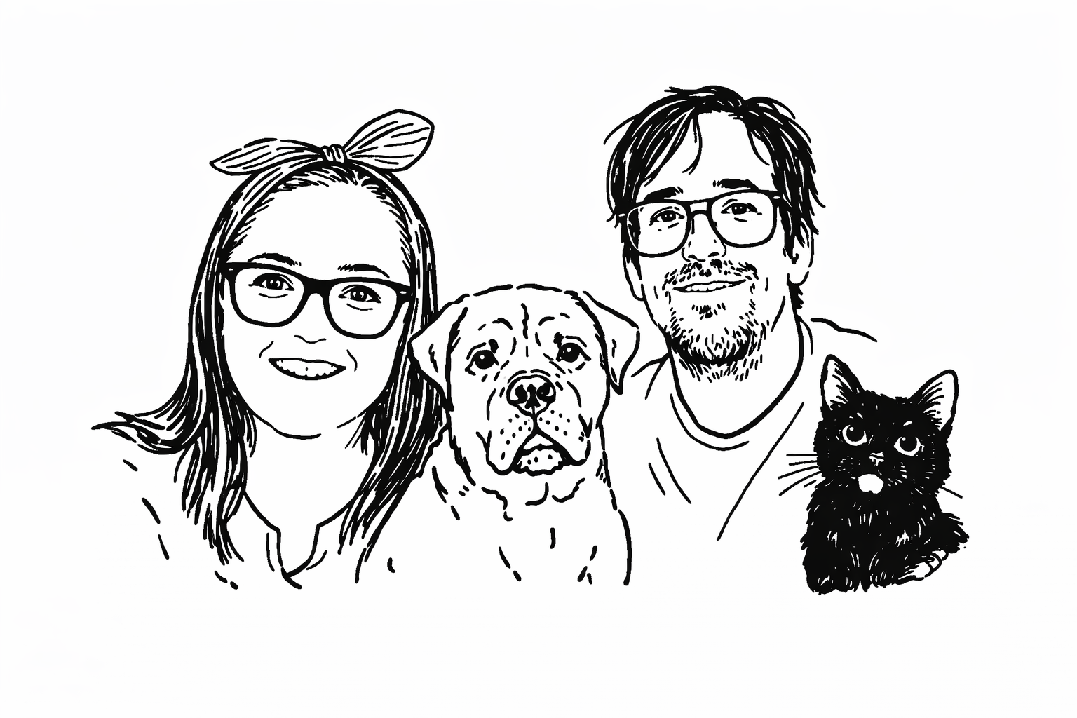 Family Sketch Digital Download